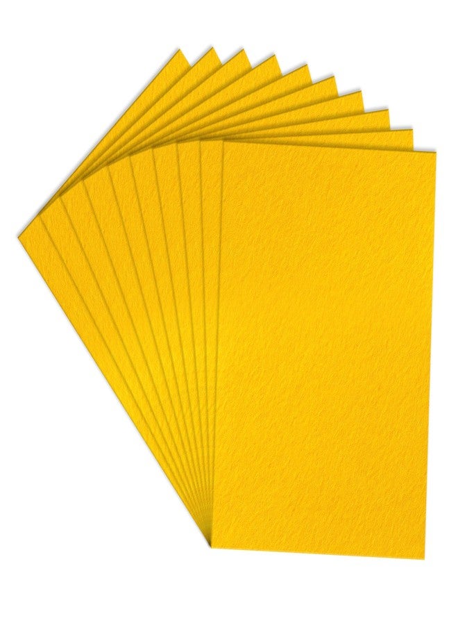 Lakeer A4 Felt Sheets 29.7cm X 21cm Set 10 Mango Yellow Color Felt Sheets Stiff Fabric Hard Squares Craft Felt 1mm Thickness for Kids School DIY Crafting Project - Image 1